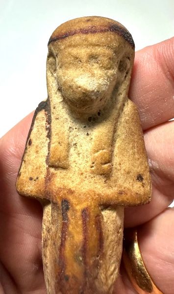 Picture of   Ancient Egypt. FAIENCE OVERSEER USHABTI. THIRD INTERMEDIATE PERIOD. 22ND DYNASTY.  943 BC - 716 BC