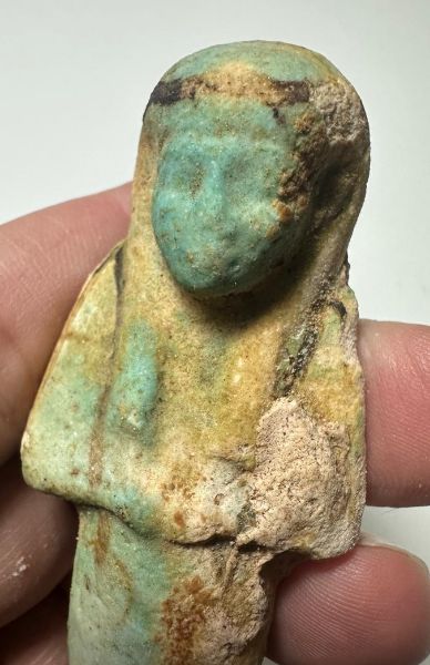 Picture of   Ancient Egypt. FAIENCE USHABTI. THIRD INTERMEDIATE PERIOD. 22ND DYNASTY.  943 BC - 716 BC