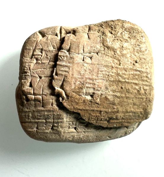 Picture of   Ancient Mesopotamian . Sumerian Clay cuneiform tablet. 2200 - 1900  BC