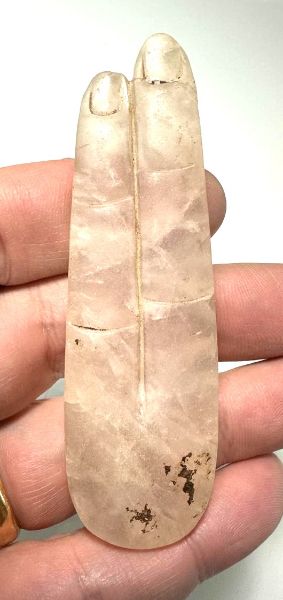 Picture of   Ancient Egypt. LATE PERIOD DOUBLE FINGER STONE AMULET.  600 - 300  B.C