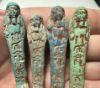 Picture of LOT OF 4 :   Ancient Egypt. FAIENCE USHABTIS. LATE PERIOD. 600 - 300  B.C