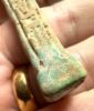 Picture of   Ancient Egypt. FAIENCE USHABTI . LATE PERIOD. 600 - 300  B.C . INSCRIBED ON BOTH SIDES