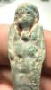 Picture of  Ancient Egypt. FAIENCE USHABTI . LATE PERIOD. 600 - 300  B.C  INSCRIBED ON BOTH SIDES 