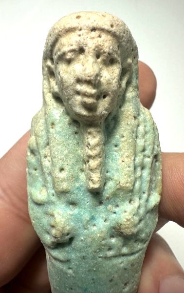 Picture of   Ancient Egypt. FAIENCE USHABTI . LATE PERIOD. 600 - 300  B.C