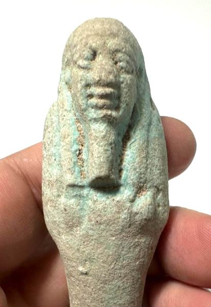 Picture of   Ancient Egypt. FAIENCE USHABTI . LATE PERIOD. 600 - 300  B.C