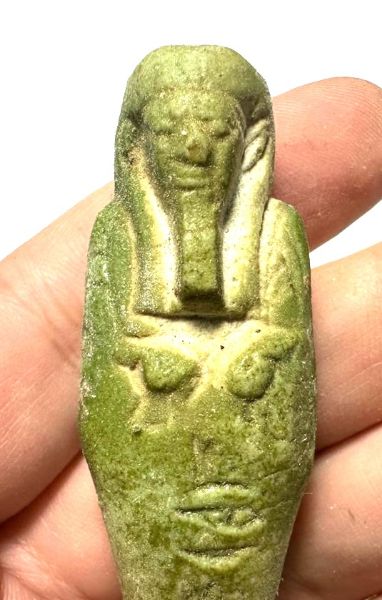 Picture of ANCIENT EGYPT. 26TH DYNASTY. FAIENCE USHABTI. 600 - 300 B.C