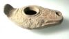 Picture of JUDAEA. Late Roman to Byzantine era, circa 400-500 CE. Ceramic  oil lamp with a Menorah