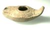 Picture of JUDAEA. Late Roman to Byzantine era, circa 400-500 CE. Ceramic  oil lamp with a Menorah
