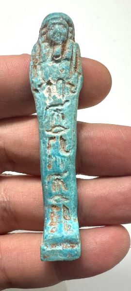 Picture of   Ancient Egypt. FAIENCE USHABTI . LATE PERIOD. 600 - 300  B.C