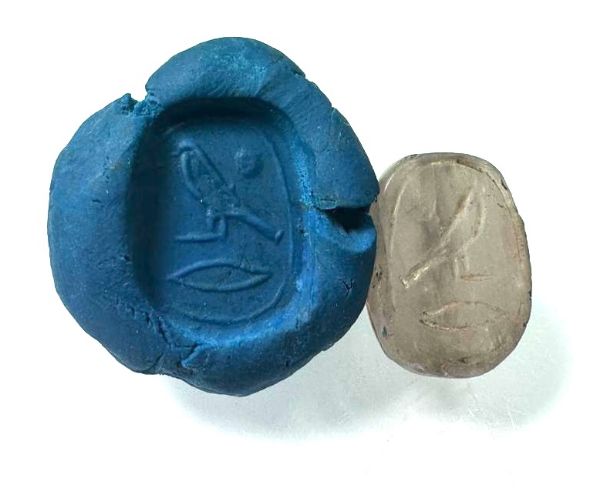 Picture of  ANCIENT EGYPT. NEW KINGDOM STONE SCARAB.  14 - 13th  CENTURY B.C