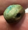 Picture of  ANCIENT EGYPT. FAIENCE BEAD /  SCARABOID. BES? .  600 - 300 B.C