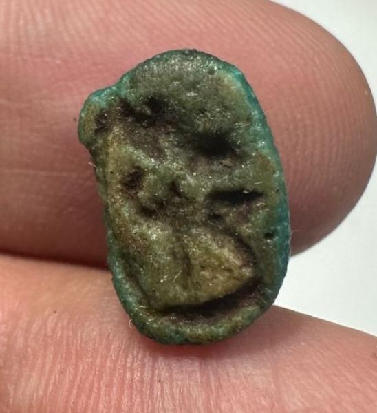 Picture of  ANCIENT EGYPT. NEW KINGDOM FAIENCE SCARAB.  14 - 13th  CENTURY B.C