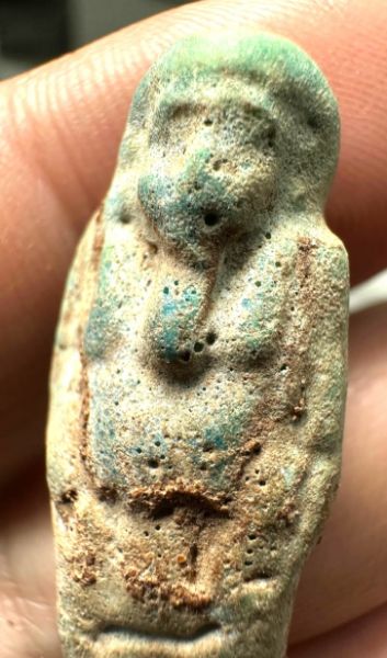 Picture of   Ancient Egypt. FAIENCE USHABTI . LATE PERIOD. 600 - 300  B.C