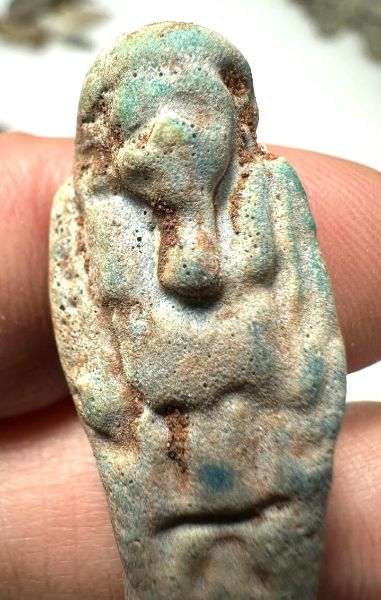 Picture of   Ancient Egypt. FAIENCE USHABTI . LATE PERIOD. 600 - 300  B.C