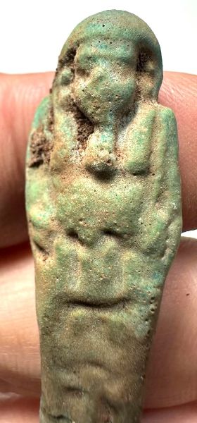 Picture of   Ancient Egypt. FAIENCE USHABTI . LATE PERIOD. 600 - 300  B.C