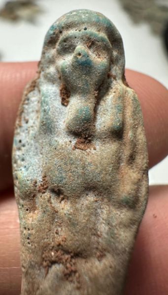 Picture of  Ancient Egypt. FAIENCE USHABTI . LATE PERIOD. 600 - 300  B.C