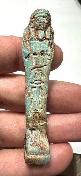 Picture of   Ancient Egypt. FAIENCE USHABTI . LATE PERIOD. 600 - 300  B.C