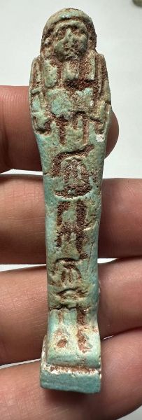 Picture of   Ancient Egypt. FAIENCE USHABTI . LATE PERIOD. 600 - 300  B.C