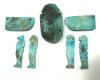 Picture of Ancient Egypt. FAIENCE SET OF A WINGED SCARAB . LATE PERIOD. 600 - 300  B.C