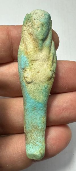 Picture of  Ancient Egypt. FAIENCE USHABTI. LATE PERIOD.  600 - 300  B.C
