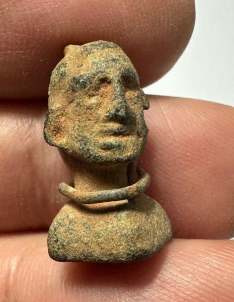 Picture of   Ancient Levant. Roman Bronze Scale Weight. Male's head. 200 - 300 A.D