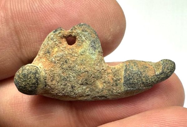 Picture of  Ancient Levant. Roman Bronze Phallic Amulet . 200 - 300 A.D