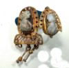 Picture of Roman. 2nd century AD. PAIR OF GOLD EARRINGS WITH STONE CAMEOS. DEPICTING FAUSTINA II?