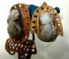 Picture of Roman. 2nd century AD. PAIR OF GOLD EARRINGS WITH STONE CAMEOS. DEPICTING FAUSTINA II?