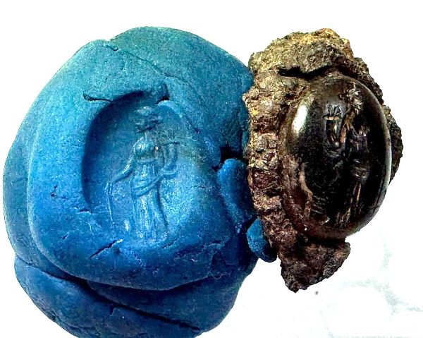 Picture of Roman. 2nd - 3rd century AD.  Carnelian or Agate Intaglio with Fortuna