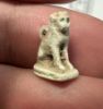 Picture of ANCIENT EGYPT.   GRECO - ROMAN .  FAIENCE CAT AMULET . 300 B.C - 100 A.D