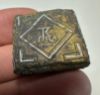 Picture of Byzantine. 4th-6th centuries AD. Bronze weight of 2 ounkia with inliad silver letters (28 x 27 x 7 mm, 48.52g).