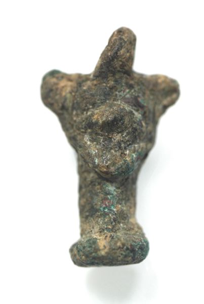 Picture of NEO-ASSYRIAN BRONZE HEAD OF PAZUZU AMULET. AS FOUND. LEVANT. 800 - 600 B.C