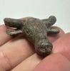 Picture of Ancient LEVANT . IRON AGE SILVER AMULET OF A BULL. 800 - 700  B.C