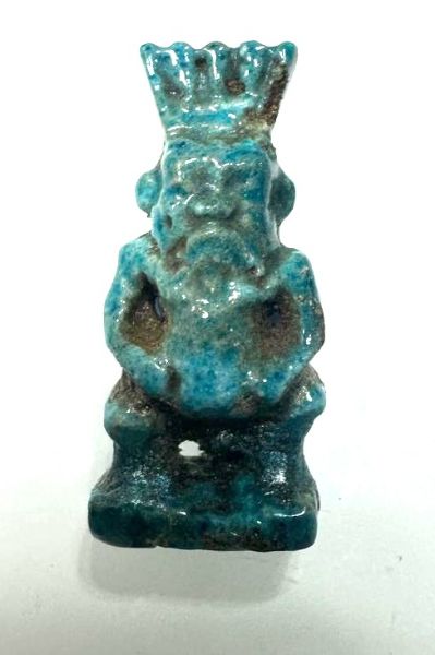 Picture of   Ancient Egypt.  Faience Amulet of Bes. 600 - 300 B.C