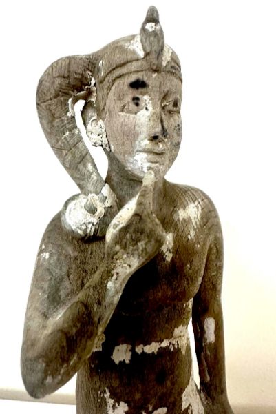 Picture of ANCIENT EGYPT. STUNNING LARGE WOOD STATUE OF HARPOCRATES . 650 - 350 B.C. LATE PERIOD