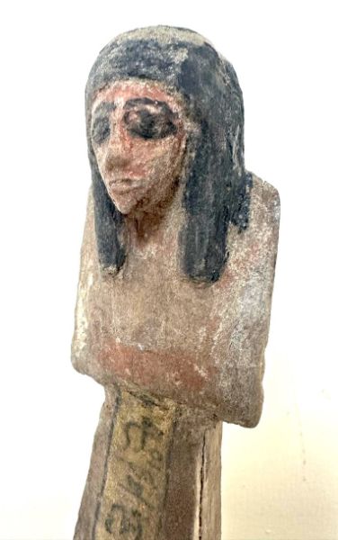 Picture of ANCIENT EGYPT.  NEW KINGDOM. WOOD USHABTI FOR EMHOTEB THE ROYAL SCRIBE.  1450– 1200 B.C