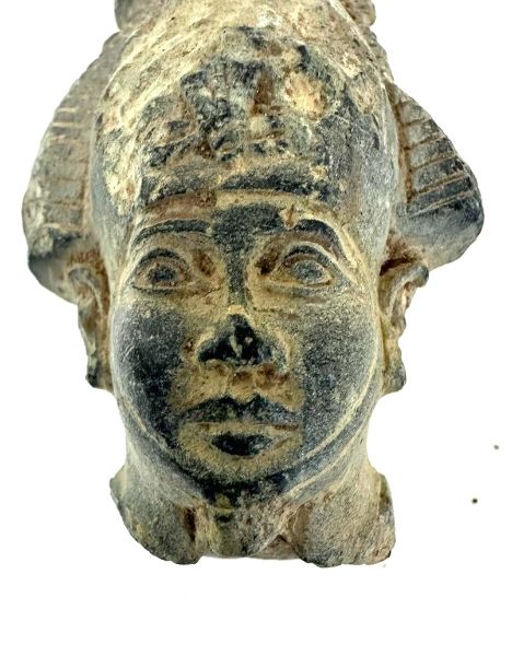 Picture of ANCIENT EGYPT. LARGE SCHIST STONE HEAD OF OSIRIS. 650 - 320 B.C