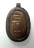 Picture of ANCIENT EGYPT. STONE AND SILVER SCARAB PENDANT. NEW KINGDOM STYLE. REVIVAL PIECE MADE IN THE LATE PERIOD . 600 - 300 B.C