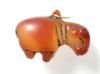 Picture of ANCIENT EGYPT. CARNELIAN HIPPOPOTAMUS WITH THE ORIGINAL ANCIENT GOLD RING ATTACHED. 1250 B.C. NEW KINGDOM