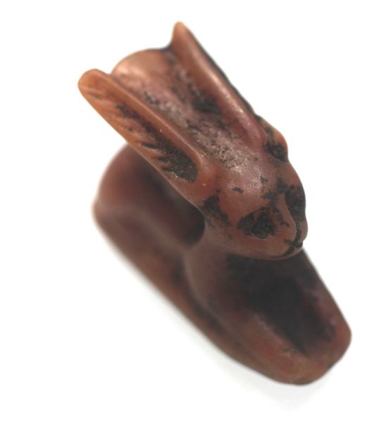 Picture of  ANCIENT EGYPT. LARGE CARNELIAN STONE AMULET OF A HARE. BEAUTIFUL FINE DETAILS. 600 - 300 B.C