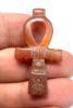 Picture of ANCIENT EGYPT. 26TH DYNASTY. LARGE CARNELIAN ANKH AMULET WITH THE NAME OF KING THUTMOSES III. 600 - 300 B.C