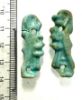 Picture of ANCIENT EGYPT. 26TH DYNASTY. LOT OF TWO SONS OF HORUS AMULETS. FAIENCE . 600 - 300 B.C