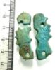 Picture of ANCIENT EGYPT. 26TH DYNASTY. LOT OF TWO SONS OF HORUS AMULETS. FAIENCE . 600 - 300 B.C