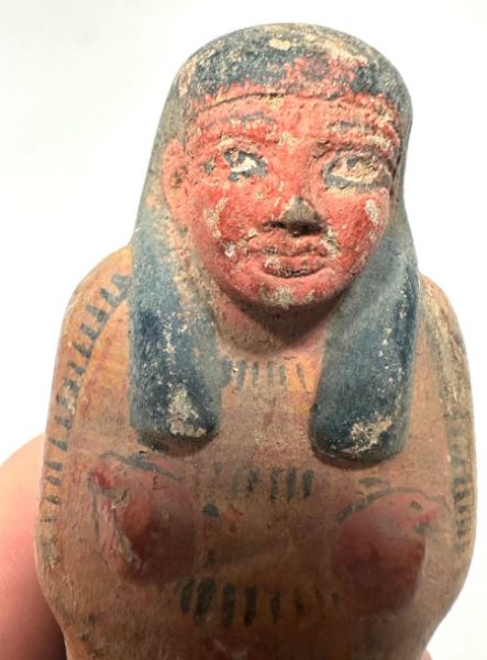 Picture of ANCIENT EGYPT. 19TH DYNASTY. NEW KINGDOM. WOOD USHABTI OF A LADY.  1292–1191 B.C  BEAUTIFUL QUALITY