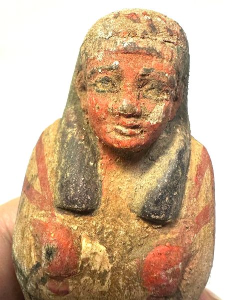 Picture of ANCIENT EGYPT. 19TH DYNASTY. NEW KINGDOM. WOOD USHABTI OF A LADY.  1292–1191 B.C  BEAUTIFUL QUALITY
