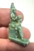 Picture of ANCIENT EGYPT. 26TH DYNASTY . 600 - 300 B.C. ISIS NURNSING BABY HORUS FAIENCE AMULET