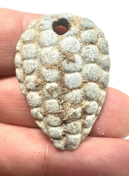 Picture of ANCIENT EGYPT. GRECO - ROMAN  FAIENCE AMULET OF A BUNCH OF GRAPES. 3RD CENTURY B.C - 1ST CENTURY A.D