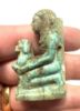 Picture of ANCIENT EGYPT. 26TH DYNASTY. FAIENCE  LADY WITH A BABOON AMULET . 600 - 300 B.C