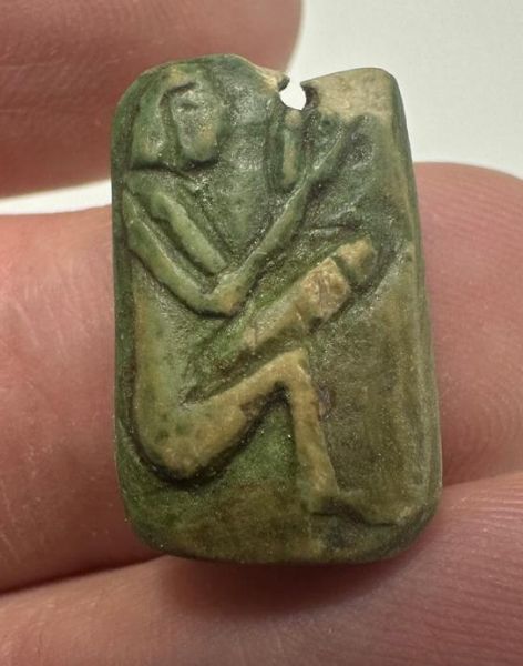 Picture of   Ancient Egypt. GRECO - ROMAN FAIENCE Scaraboid. 300 B.C - 100 A.D