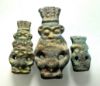Picture of ANCIENT EGYPT. GRECO - ROMAN POLYCHROME FAIENCE AMULETS OF BES (3 PCS). 3RD CENTURY B.C - 1ST CENTURY A.D
